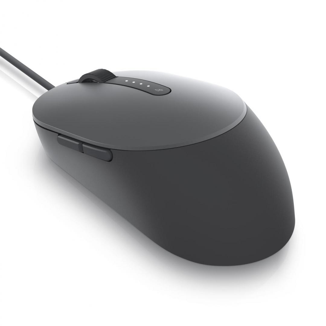 Mouse DELL, MS3220, PC sau NB, cu fir, USB, optic, 3200 dpi, butoane/scroll 5/1, gri, 570-ABHM