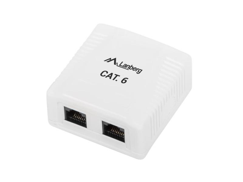 Surface-mount BOX CAT.6 UTP Lanberg OU6-0002-W